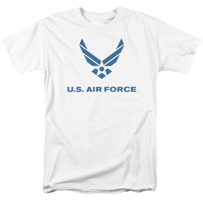 Air Force Distressed Logo Mens T Shirt White