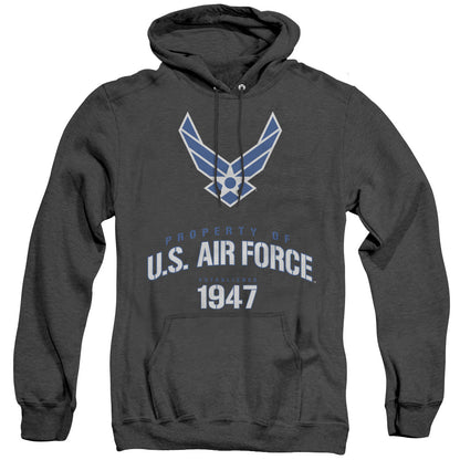 Air Force Property Of Heather Mens Hoodie Black Officially Licensed