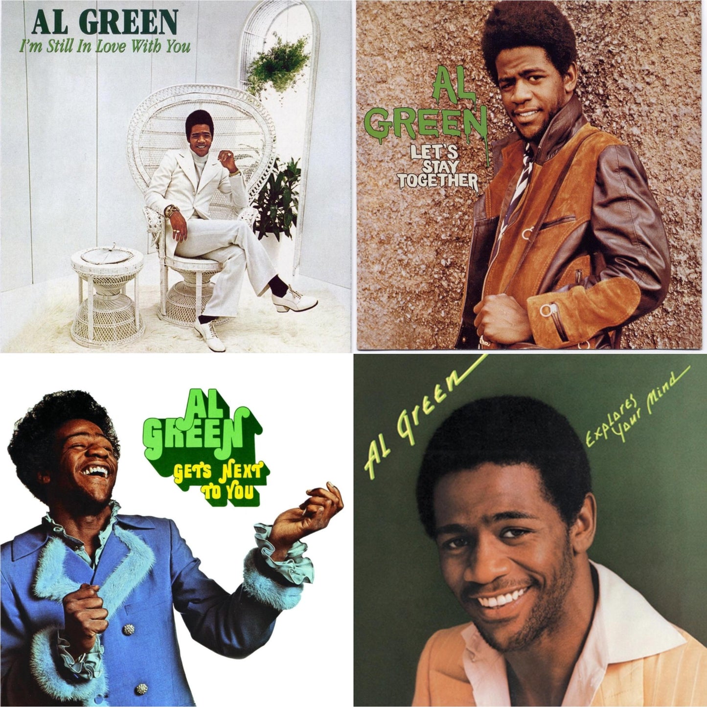 Al Green - I'm Still In Love With You & Let's Stay Together & Gets Next To You & Al Green Explores Your Mind - LP Vinyl Bundle