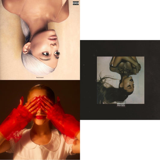 Ariana Grande - Sweetener (X) (2LP) & Eternal Sunshine (X) (Ruby LP Vinyl) & Thank U, Next