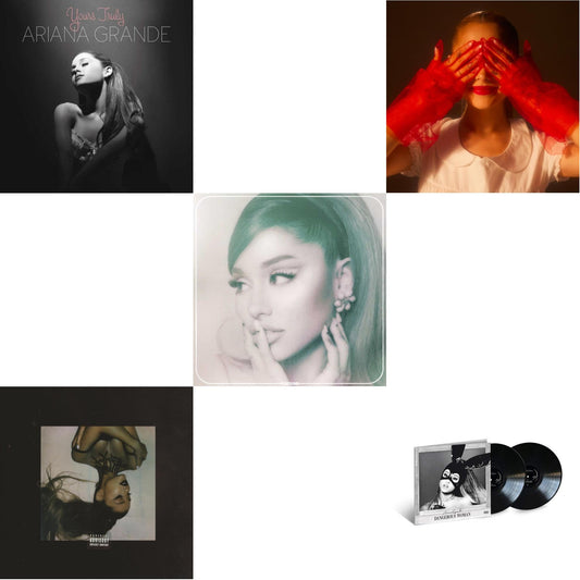 Ariana Grande - Positions (Coke Bottle Clear LP Vinyl) & Eternal Sunshine (X) (Ruby LP Vinyl) & Thank U, Next & Dangerous Woman (2LP) & Yours Truly (180G)