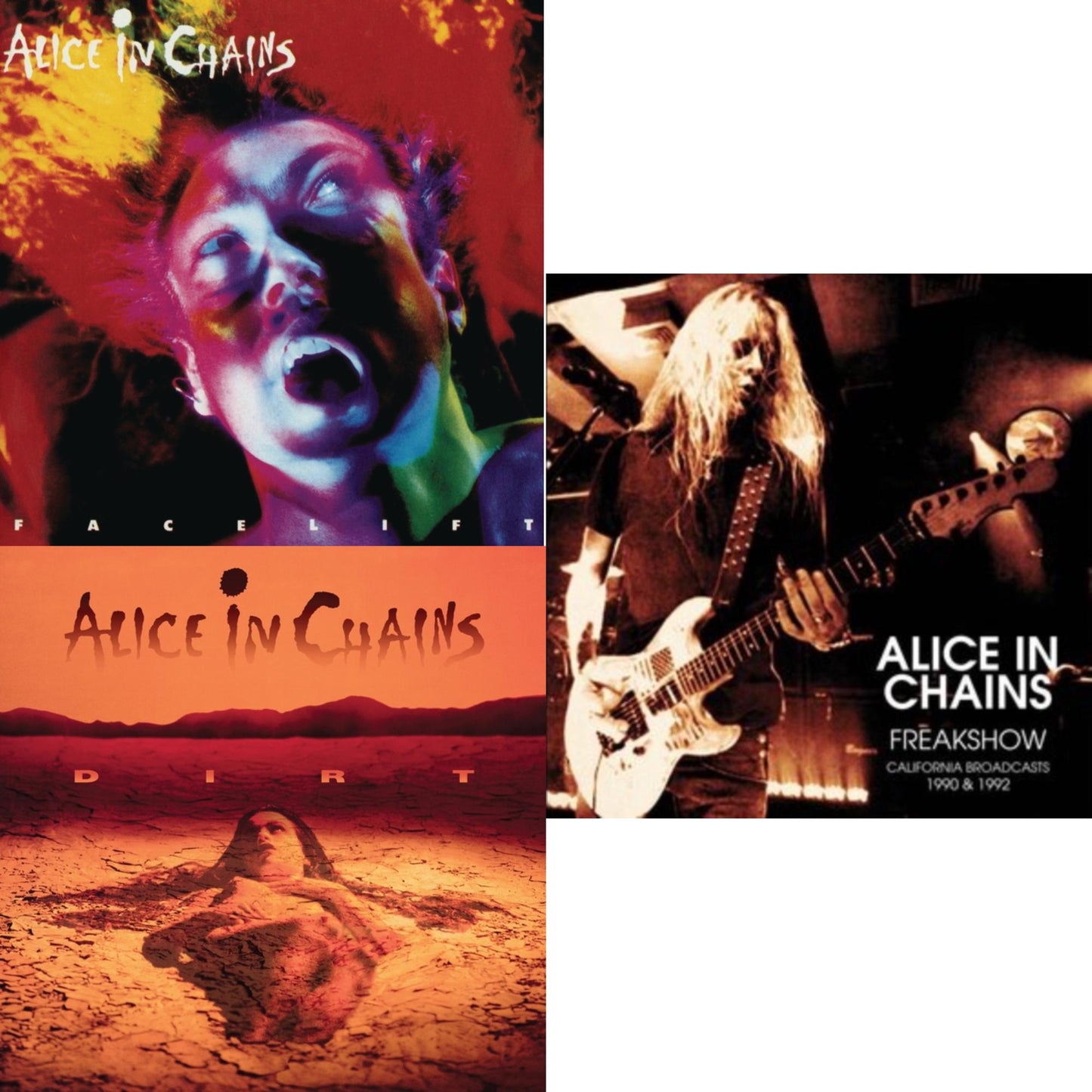 Alice In Chains - Facelift (2LP) & Dirt (2LP) & Freak Show (Red Vinyl/2LP)