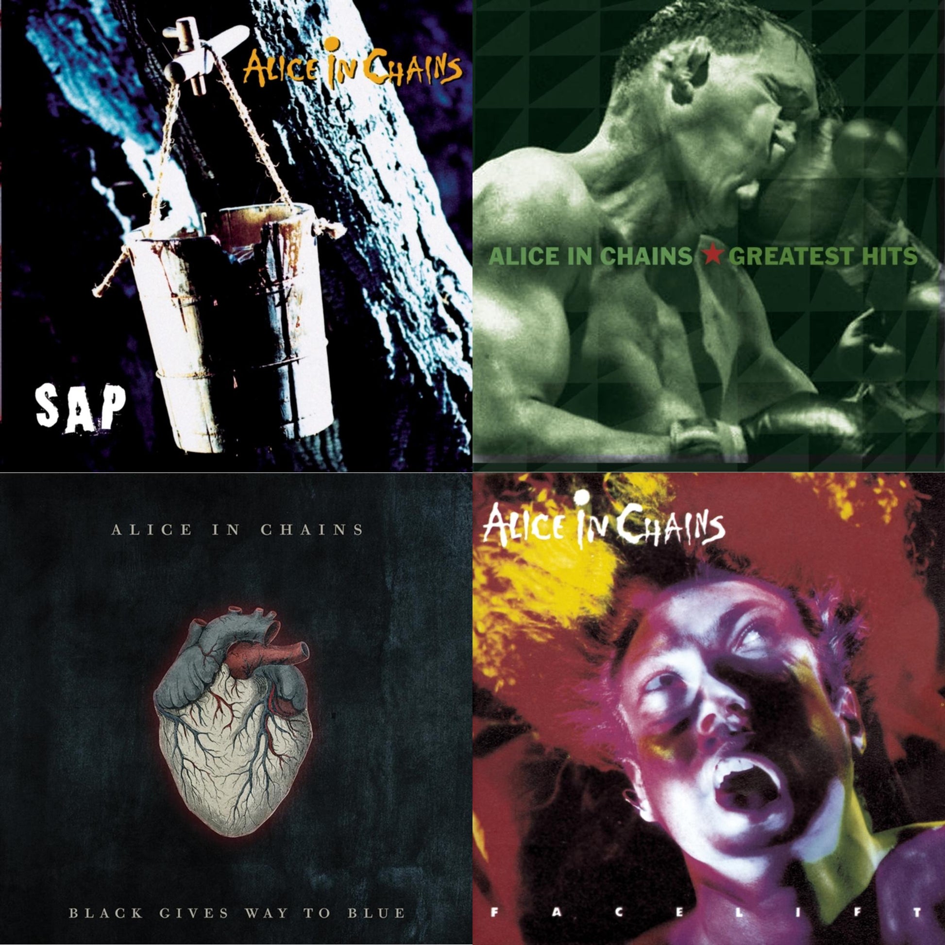 Alice In Chains - Black Gives Way To Blue & Greatest Hits & Sap & Facelift - CD Bundle