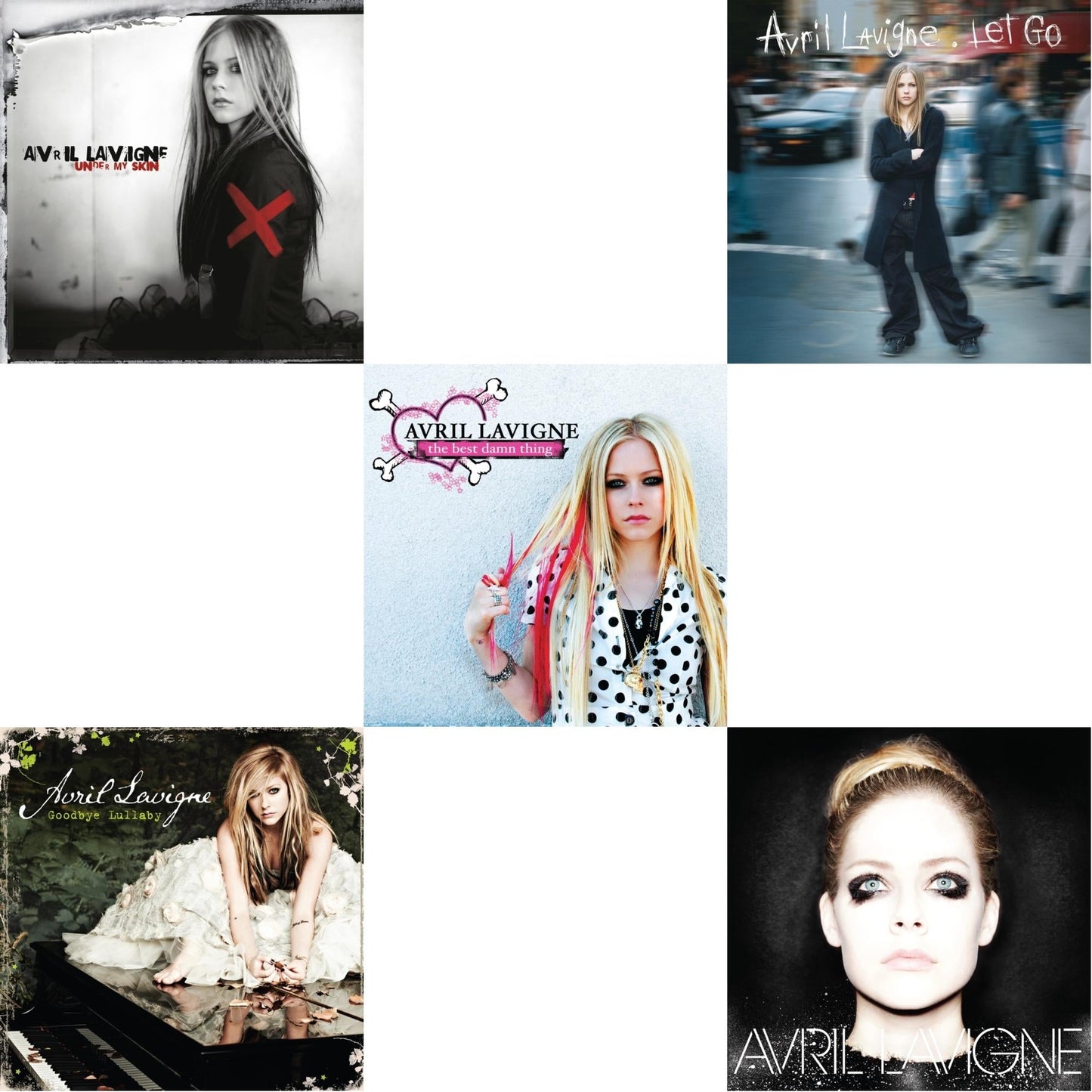 Avril Lavigne - Let Go (2LP) & Under My Skin & Best Damn Thing (2LP) & Goodbye Lullaby (2LP) & Avril Lavigne (2LP)