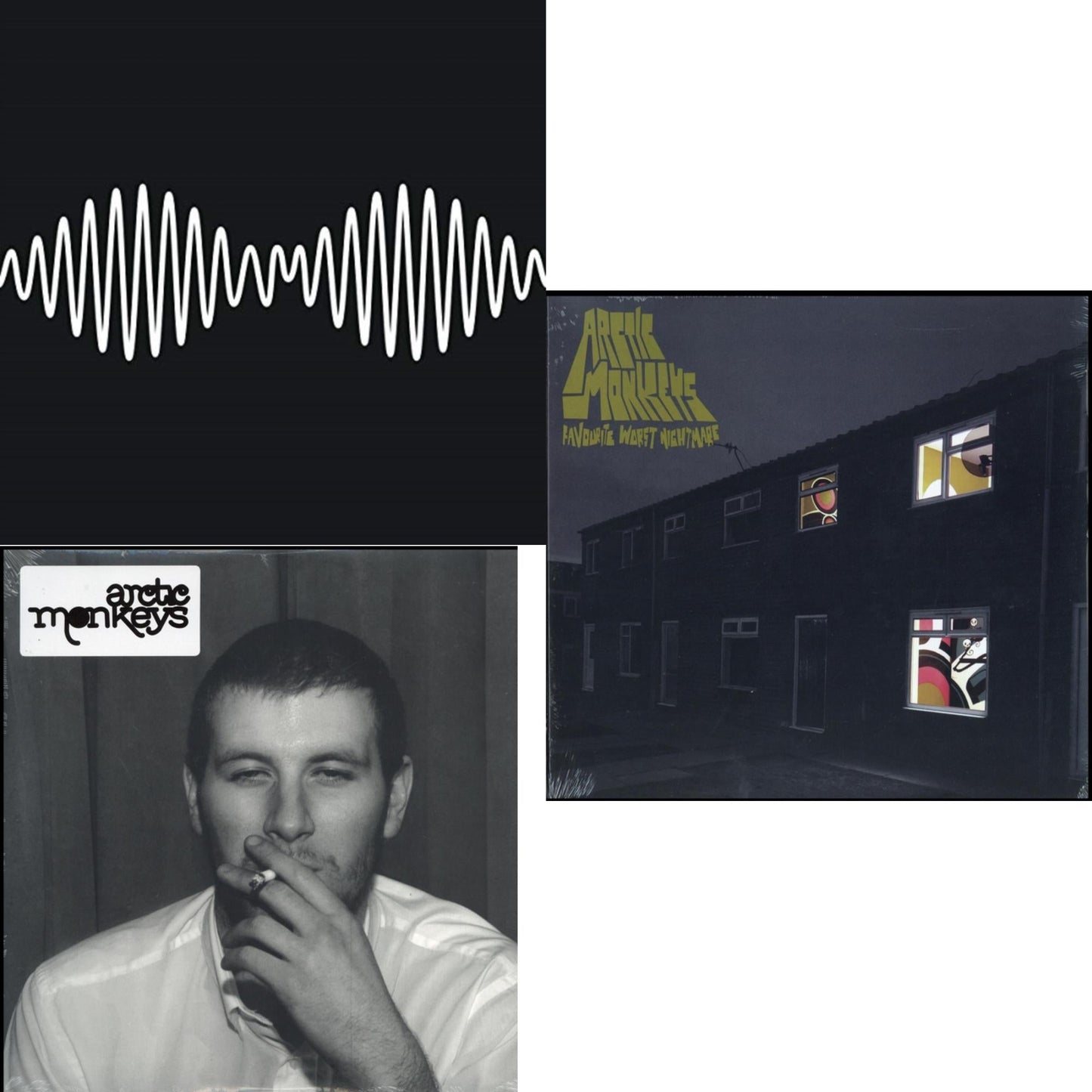 Arctic Monkeys - Favourite Worst Nightmare & Whatever People Say I Am That's What I Am Not & Am (Dl Card) - LP Vinyl Bundle