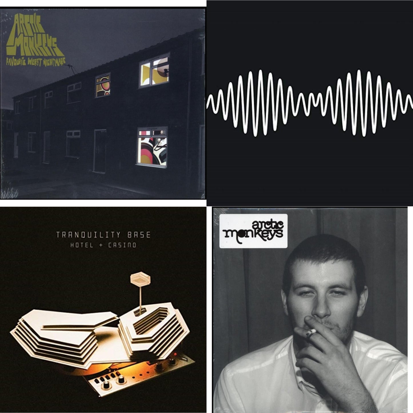 Arctic Monkeys - Favourite Worst Nightmare & Whatever People Say I Am That's What I Am Not & Am (Dl Card) & Tranquility Base Hotel & Casino (Dl Card) - LP Vinyl Bundle