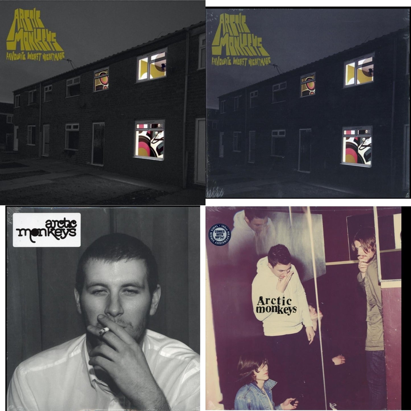 Arctic Monkeys - Favourite Worst Nightmare & Favourite Worst Nightmare (Gatefold) & Whatever People Say I Am That's What I Am Not & Humbug (Dl Card) - LP Vinyl Bundle