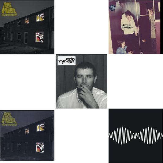 Arctic Monkeys - Favourite Worst Nightmare & Favourite Worst Nightmare (Gatefold) & Whatever People Say I Am That's What I Am Not & Humbug (Dl Card) & Am (Dl Card) - LP Vinyl Bundle