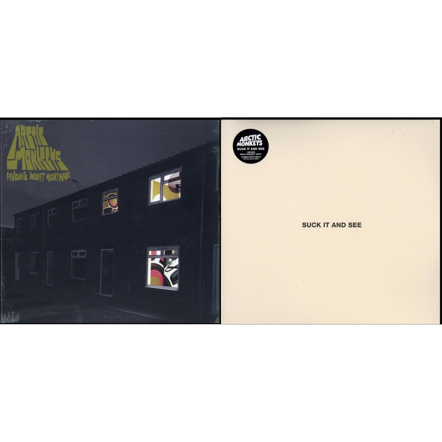 Arctic Monkeys - Favourite Worst Nightmare & Suck It & See (Dl Card) - LP Vinyl Bundle