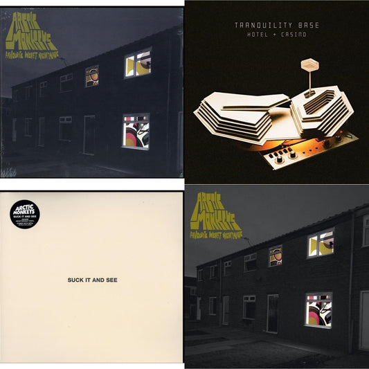 Arctic Monkeys - Favourite Worst Nightmare & Favourite Worst Nightmare (Gatefold) & Suck It & See (Dl Card) & Tranquility Base Hotel & Casino (Dl Card) - LP Vinyl Bundle