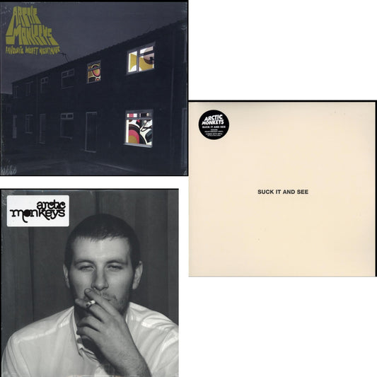Arctic Monkeys - Favourite Worst Nightmare & Whatever People Say I Am That's What I Am Not & Suck It & See (Dl Card) - LP Vinyl Bundle