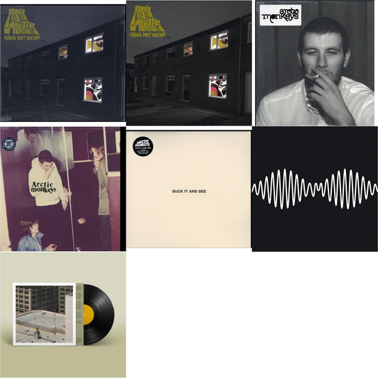 Arctic Monkeys - Favourite Worst Nightmare & Favourite Worst Nightmare (Gatefold) & Whatever People Say I Am That's What I Am Not & Humbug (Dl Card) & Suck It & See (Dl Card) & Am (Dl Card) & The Car - LP Vinyl Bundle