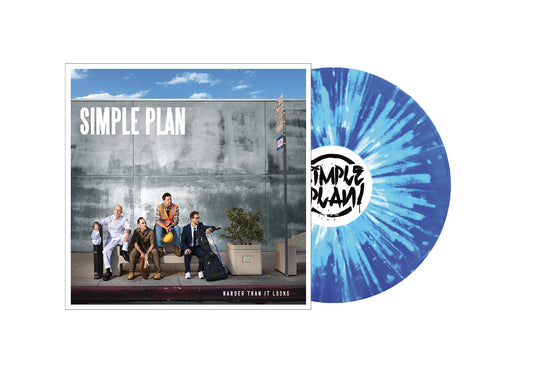 Simple Plan ‘Harder Than It Looks’ LP (Limited Edition – Only 500 Made, Blue w/ White Splatter Vinyl) Vinyl Record