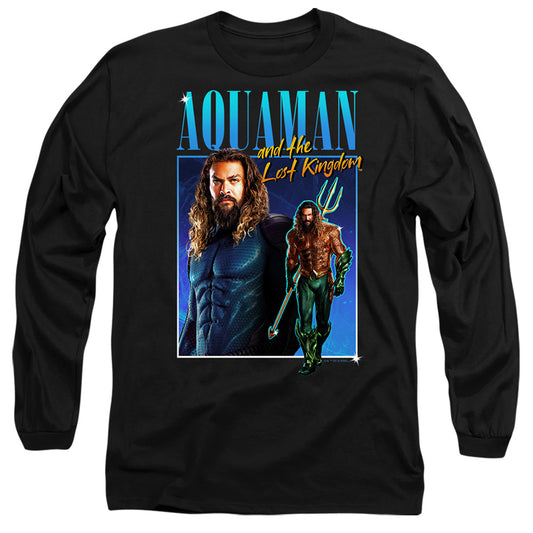 Aquaman And The Lost Kingdom 90'S Style Aquaman Mens Long Sleeve Shirt Black Officially Licensed
