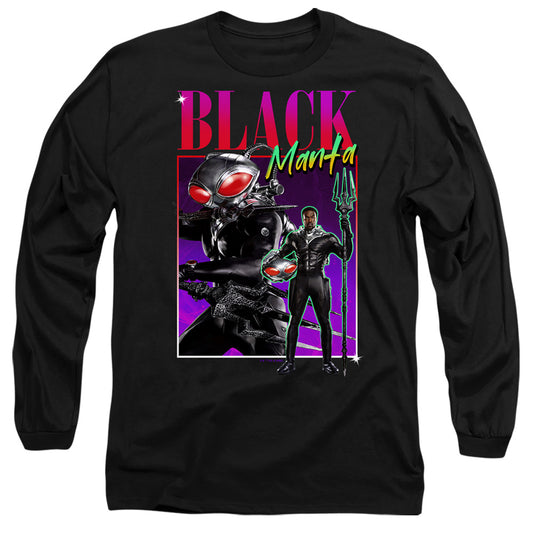 Aquaman And The Lost Kingdom 90'S Style Black Manta Mens Long Sleeve Shirt Black Officially Licensed