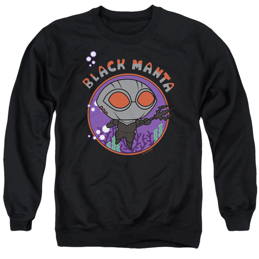 Aquaman And The Lost Kingdom Chibi Black Manta Mens Crewneck Sweatshirt Black