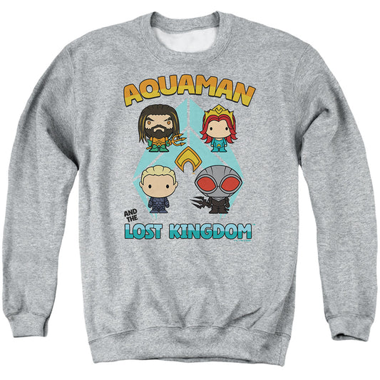 Aquaman And The Lost Kingdom Character Lineup Mens Crewneck Sweatshirt Athletic Heather