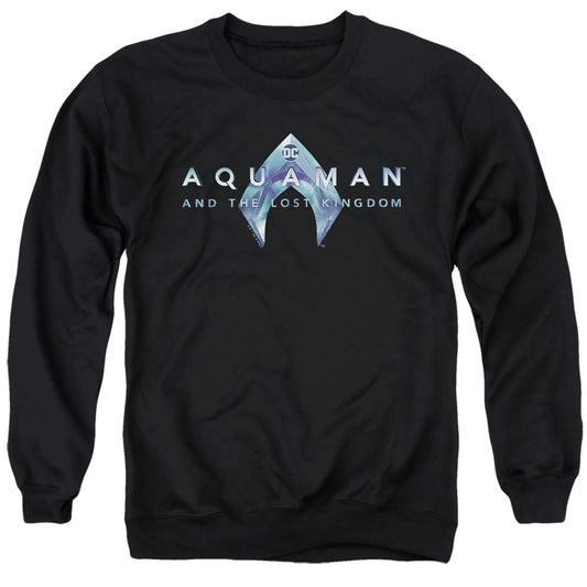 Aquaman And The Lost Kingdom Logo Mens Crewneck Sweatshirt Black