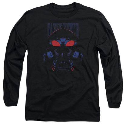 Aquaman Movie Black Manta Mens Long Sleeve Shirt Black Officially Licensed