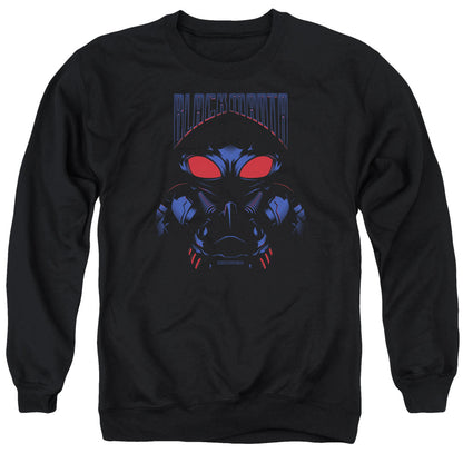 Aquaman Movie Black Manta Mens Crewneck Sweatshirt Black Officially Licensed