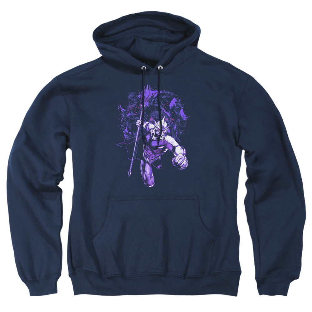 Aquaman Movie Evil Doers Mens Hoodie Navy Officially Licensed
