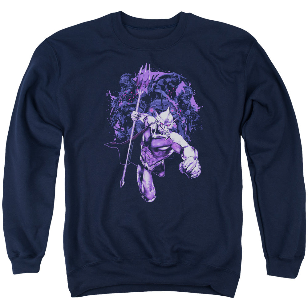 Aquaman Movie Evil Doers Mens Crewneck Sweatshirt Navy