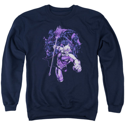 Aquaman Movie Evil Doers Mens Crewneck Sweatshirt Navy