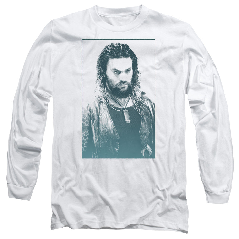 Aquaman Movie Salt Of The Sea Mens Long Sleeve Shirt White