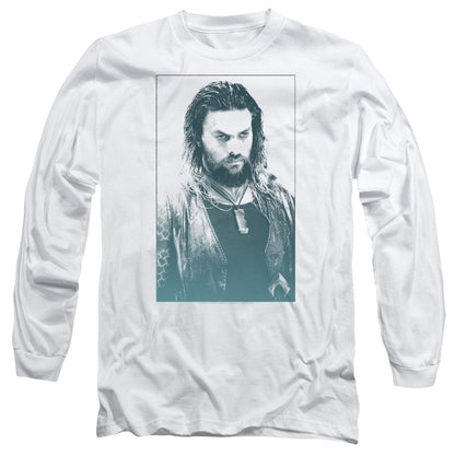 Aquaman Movie Salt Of The Sea Mens Long Sleeve Shirt White Officially Licensed