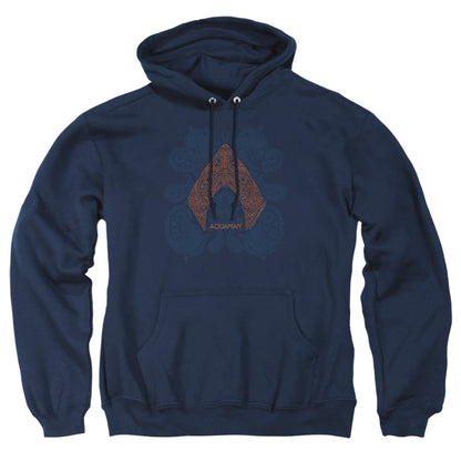 Aquaman Movie Aqua Paisley Mens Hoodie Navy Officially Licensed