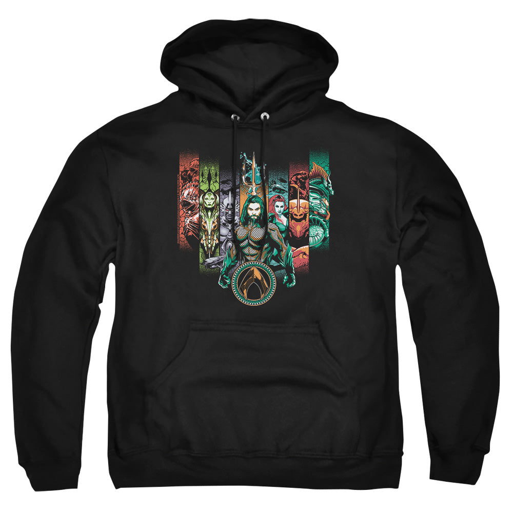 Aquaman Movie Unite The Kingdoms Mens Hoodie Black Officially Licensed