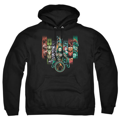 Aquaman Movie Unite The Kingdoms Mens Hoodie Black Officially Licensed