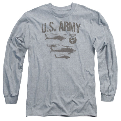 Army Airborne Mens Long Sleeve Shirt Athletic Heather Officially Licensed