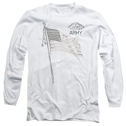 Army Tristar Mens Long Sleeve Shirt White Officially Licensed