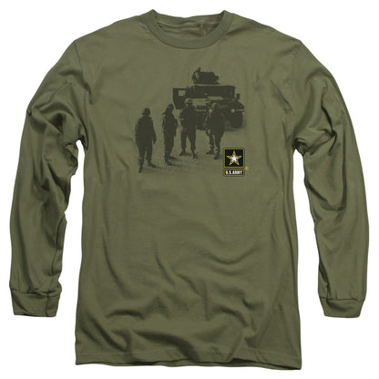 Army Strong Mens Long Sleeve Shirt Military Green Officially Licensed