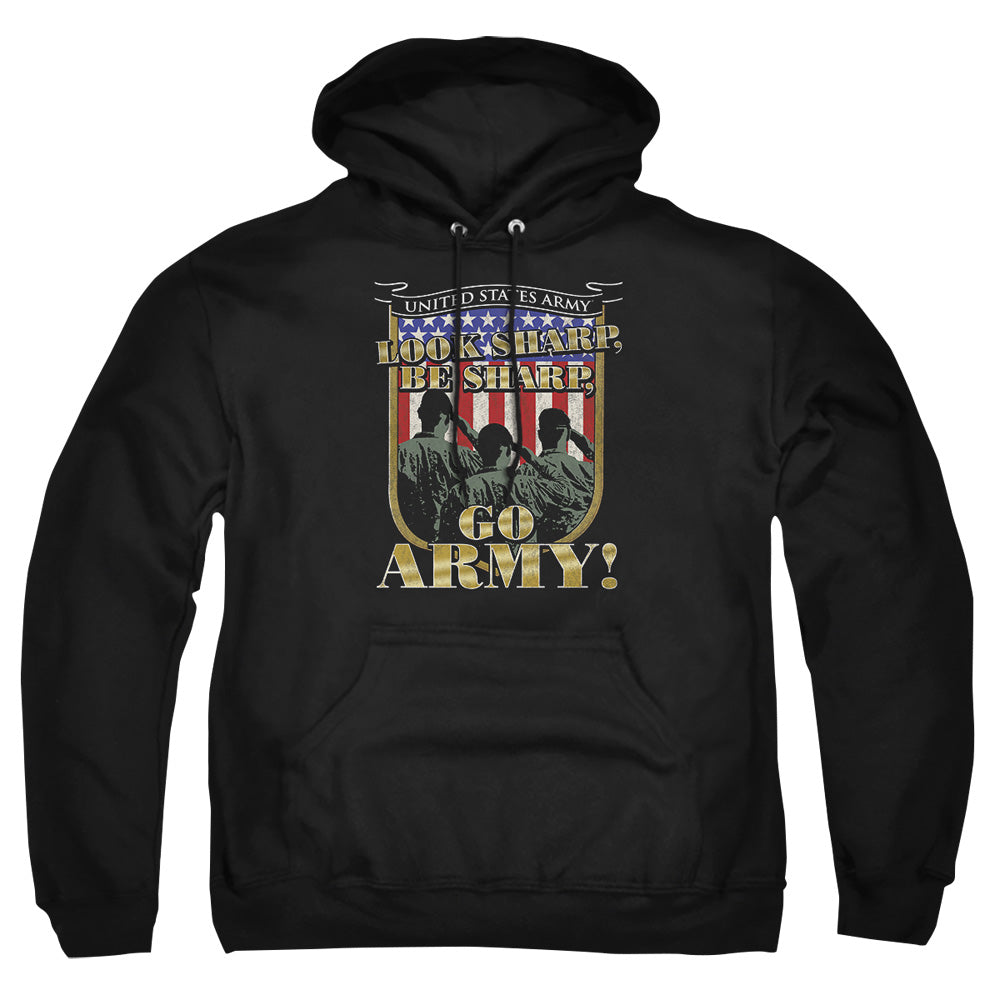 Army Go Army Mens Hoodie Black Officially Licensed