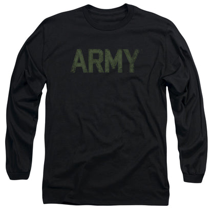 Army Type Mens Long Sleeve Shirt Black Officially Licensed