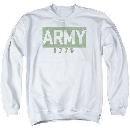 Army Block Mens Crewneck Sweatshirt White