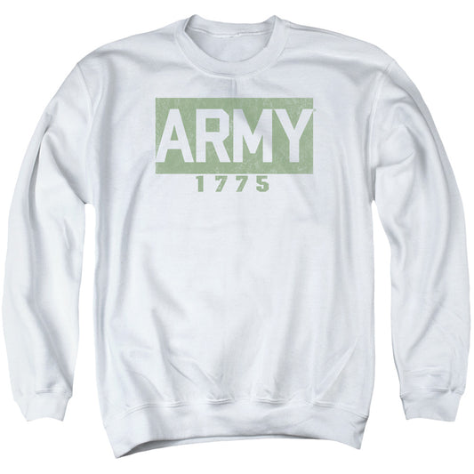 Army Block Mens Crewneck Sweatshirt White