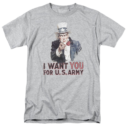 Army I Want You Mens T Shirt Athletic Heather