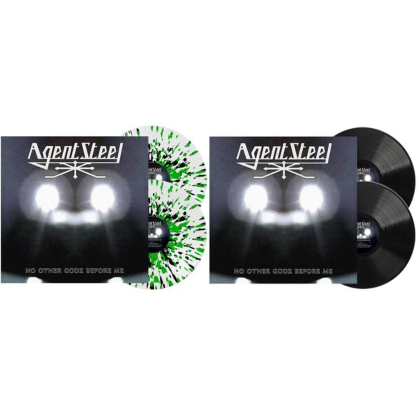 Agent Steel - No Other Godz Before Me (2LP/140G/Green/ Black/White Splatter Vinyl) & No Other Godz Before Me (2LP/140G)