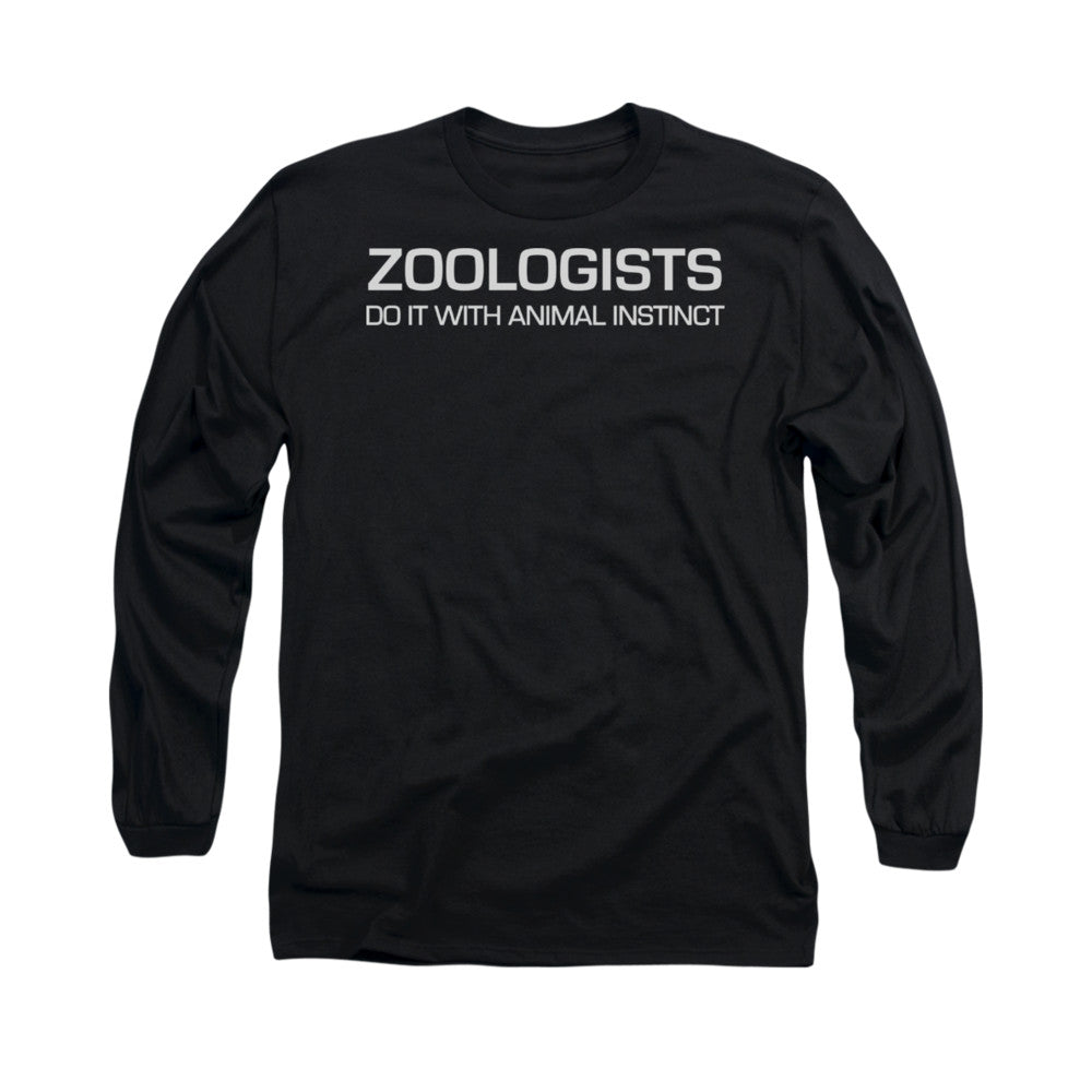 Zoologists Do It Mens Long Sleeve Shirt Black