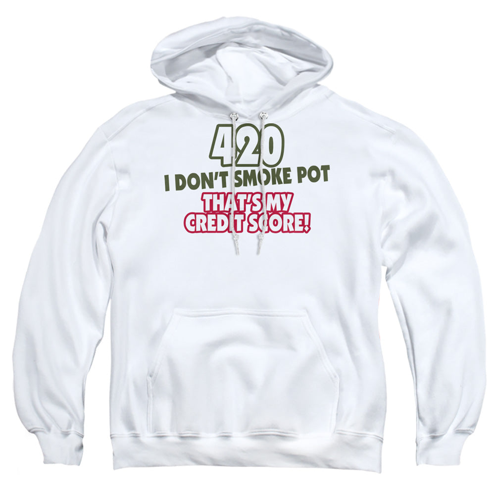 420 Credit Score Mens Hoodie White