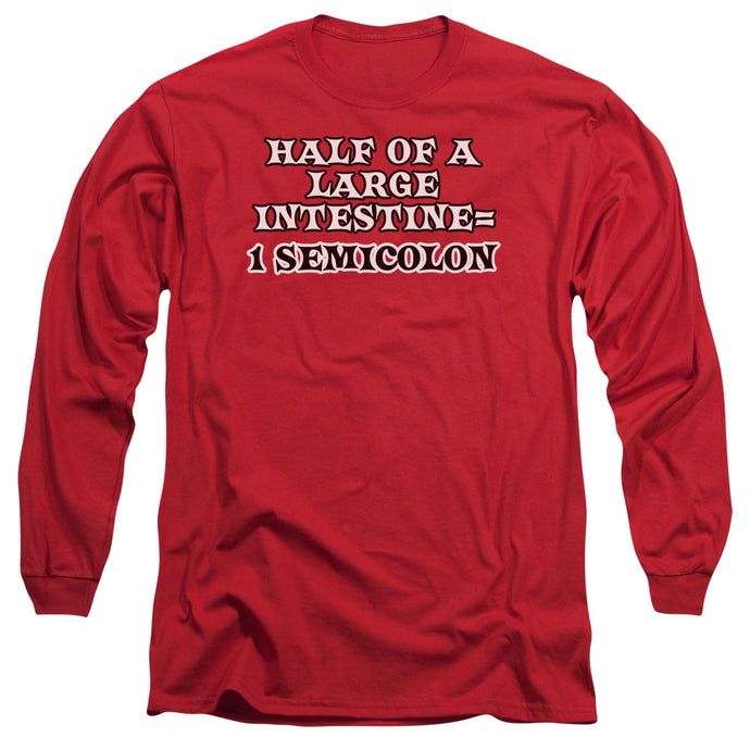 1 Semicolon Mens Long Sleeve Shirt Red