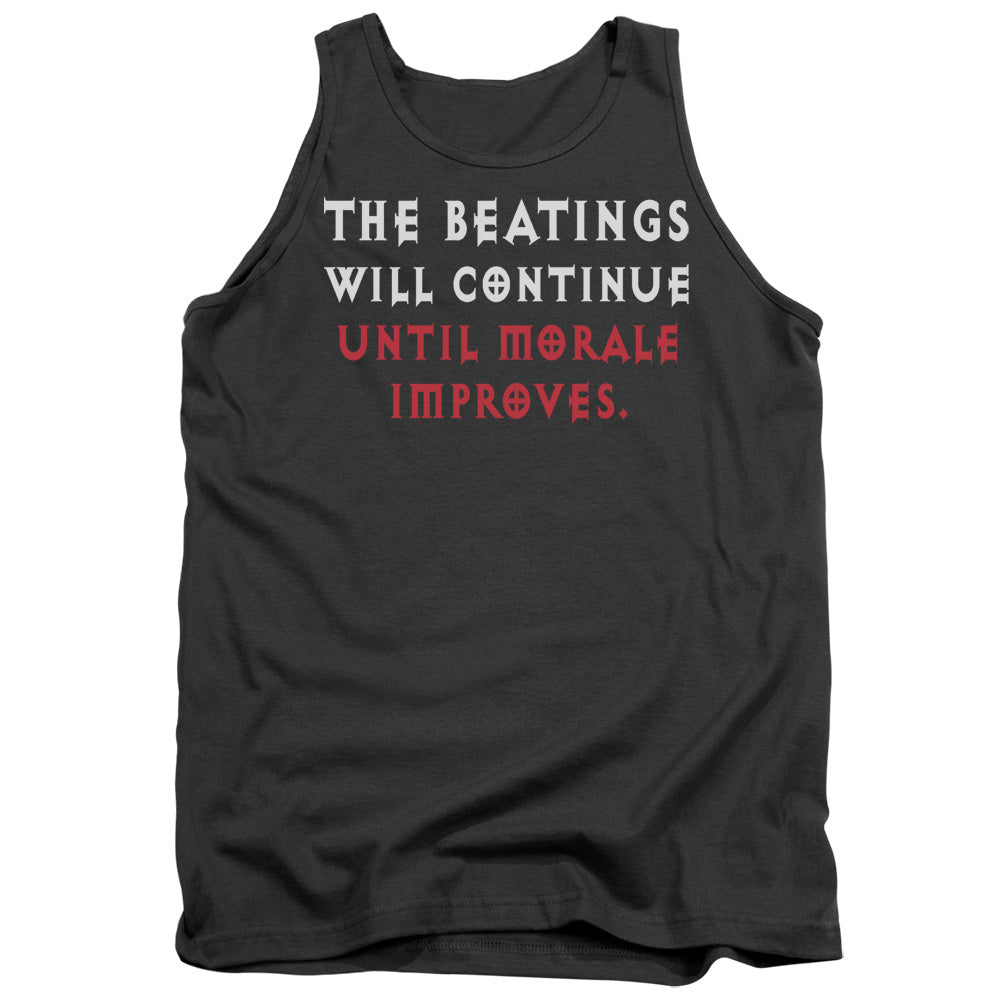 Improving Morale Mens Tank Top Shirt Charcoal