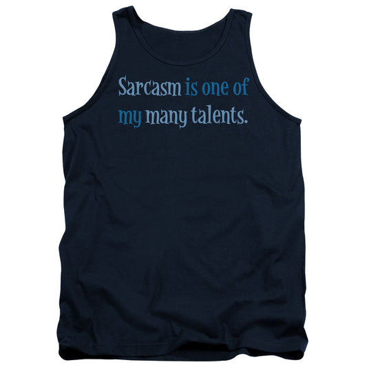 Sarcasm Is A Talent Mens Tank Top Shirt Navy