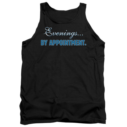 Evenings...By Appointment Mens Tank Top Shirt Black