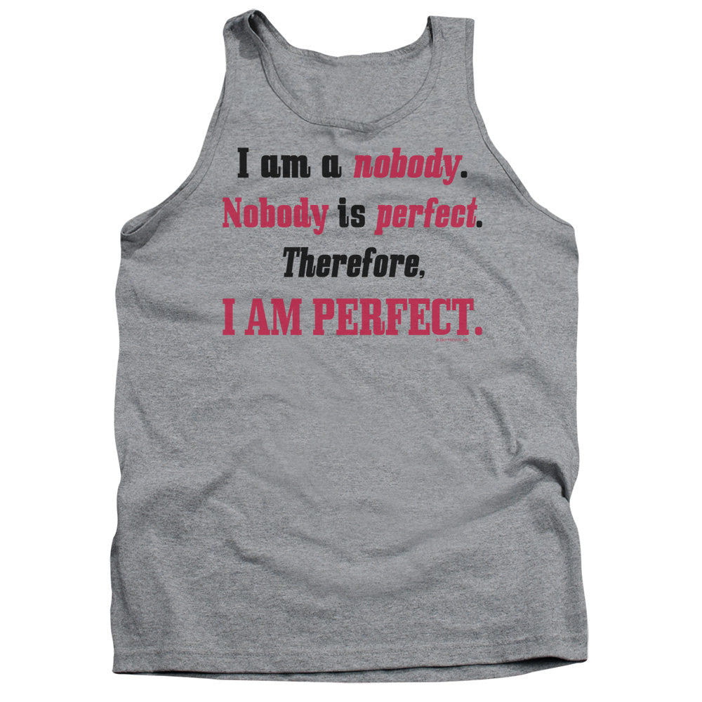 I Am Perfect Mens Tank Top Shirt Athletic Heather