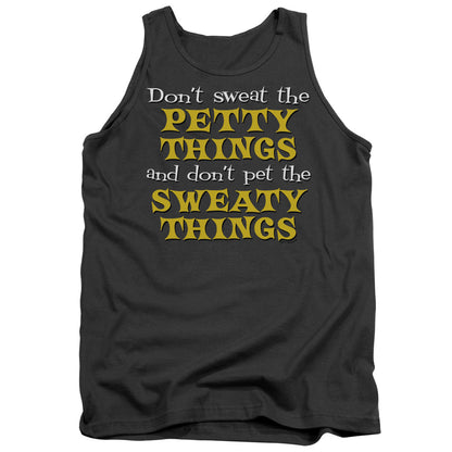 Petty Things Mens Tank Top Shirt Charcoal