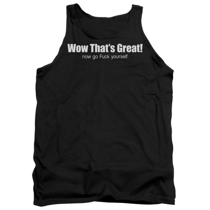 Wow Thats Great! Mens Tank Top Shirt Black